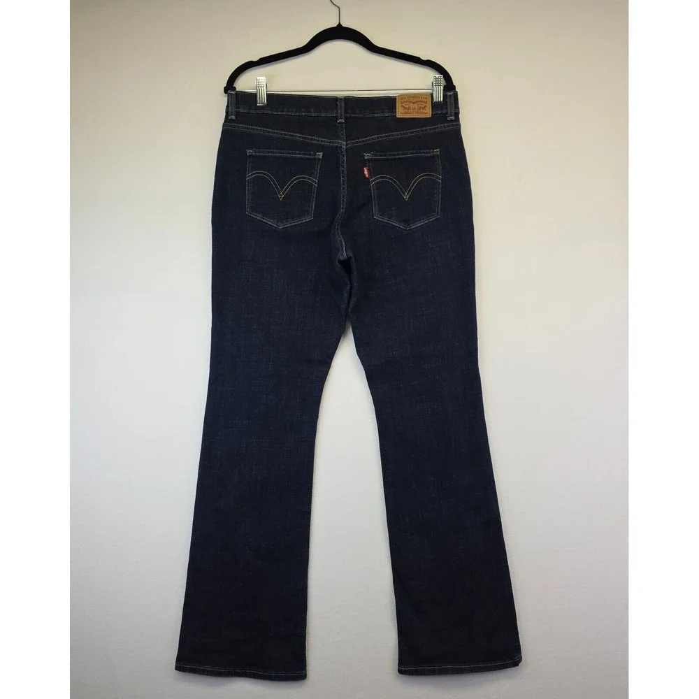 Levis Jeans Women 10M Blue Classic Bootcut Mid Rise Dark Wash Cowboy Western USA